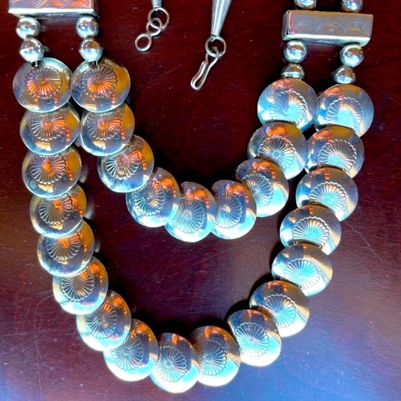 Ina J Nez Handmade & Stamped Pillow & Barrel Bead Necklace - Picture 5 of 9